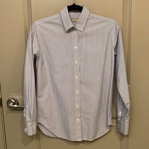 Everlane Cotton blue/white Striped Button-down (00)